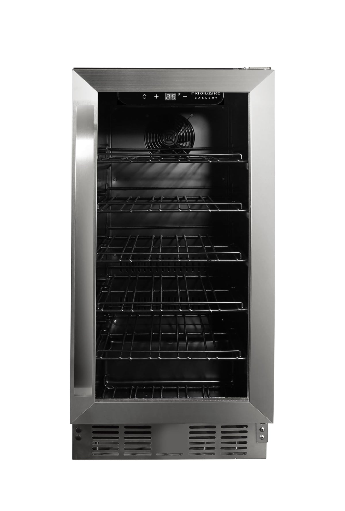 Frigidaire Gallery, 22.5" Wide Beverage Cooler, 30-Bottles Stainless Steel, with Lock, Tempered Glass Door, Frost Free, Glass Door, Stainless Steel, Built-in