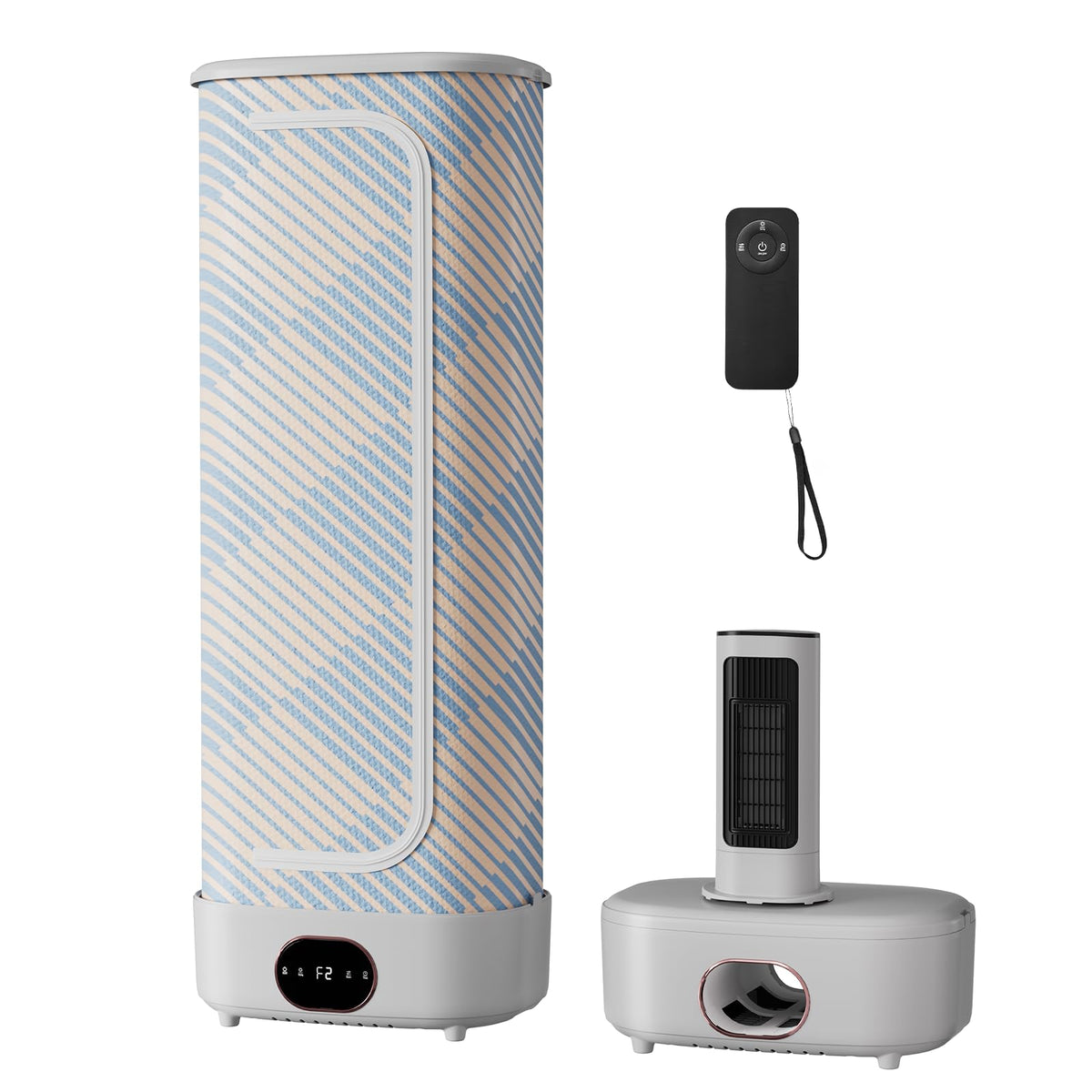 Portable Clothes Dryer, 1000W Foldable Automatic Drying Machine with Remote Control, Compact Laundry Dryer for Home, Apartment & Travel Use
