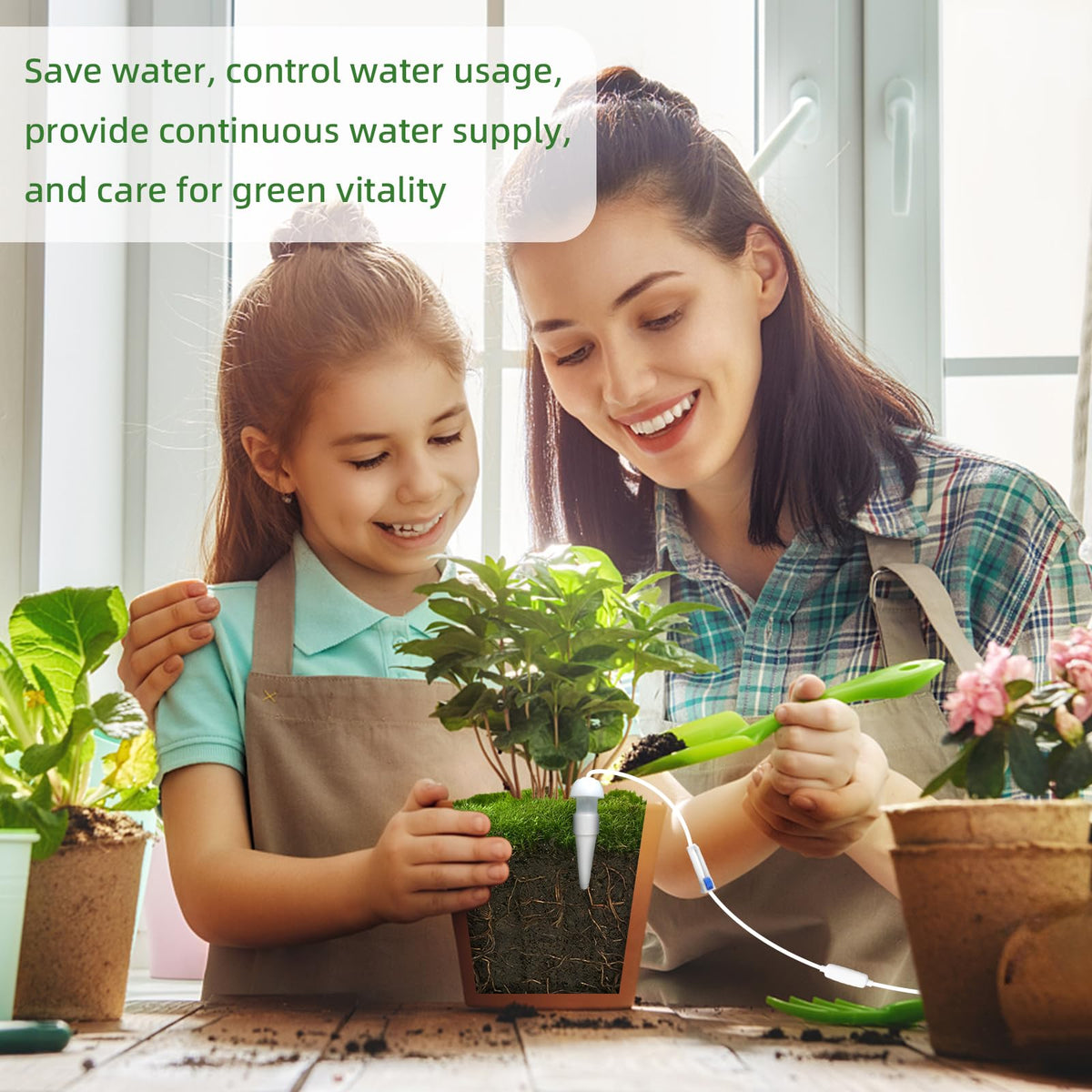 Plant Watering Seepage Devices, Insert into Soil, Self Watering Stakes for Indoor & Outdoor Plant, Automatic Irrigation (12 PCs)
