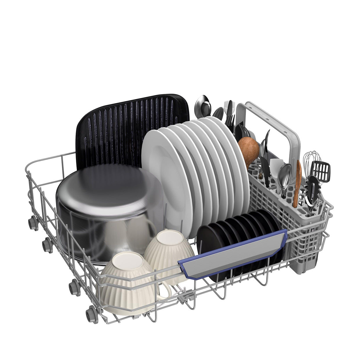 Empava 24 Inch Built-in Dishwasher, Stainless Steel Tub, 15 Place Settings, 8 Wash Cycles, 3 Racks, Dual-Dry System, Top Control, 45 dB Ultra Quiet, Energy Star & UL Certified