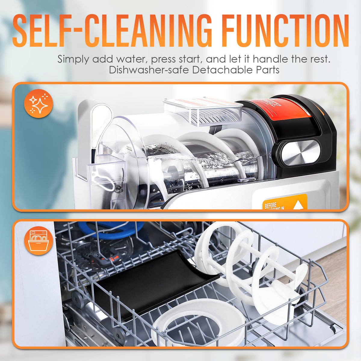 New Upgrade Smart 6 Presets Slushie Machine for Home & Soft Serve Ice Cream Machine, 68oz Color Touch Screen Slushy Machine for Home with 2/4/6H Smart Timer & Self-Cleaning, DIY Frozen Drink Maker