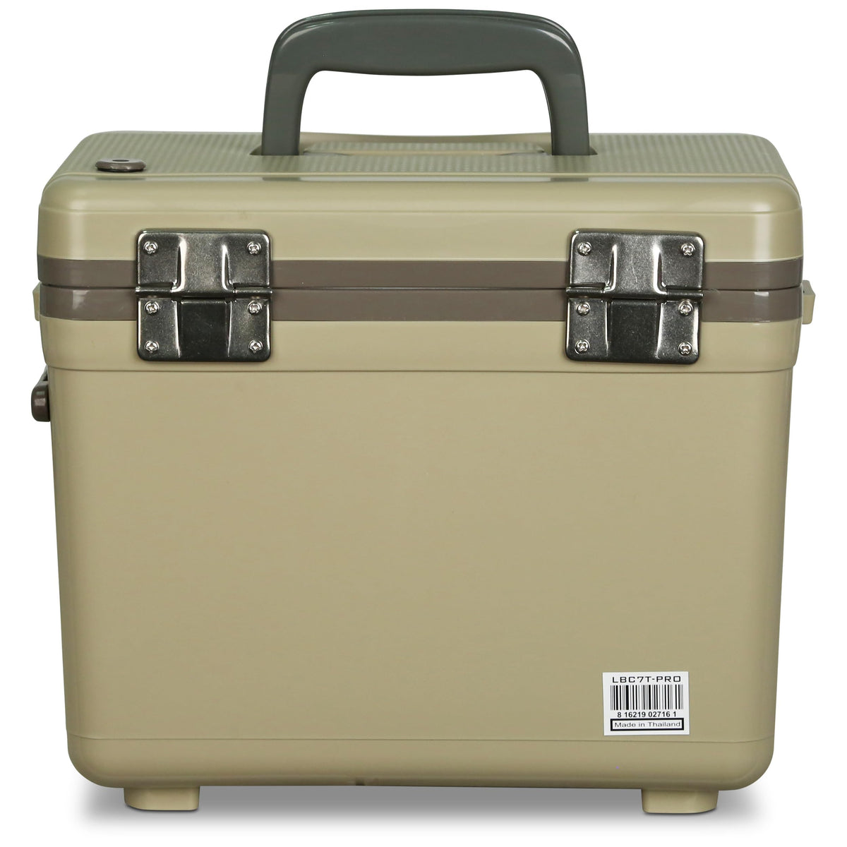 ENGEL 7.5 Quart Live Bait Cooler PRO for Fishing - Portable Minnow and Bait Bucket with Lithium-Ion Rechargeable Aerator - Tan (7.5Qt)