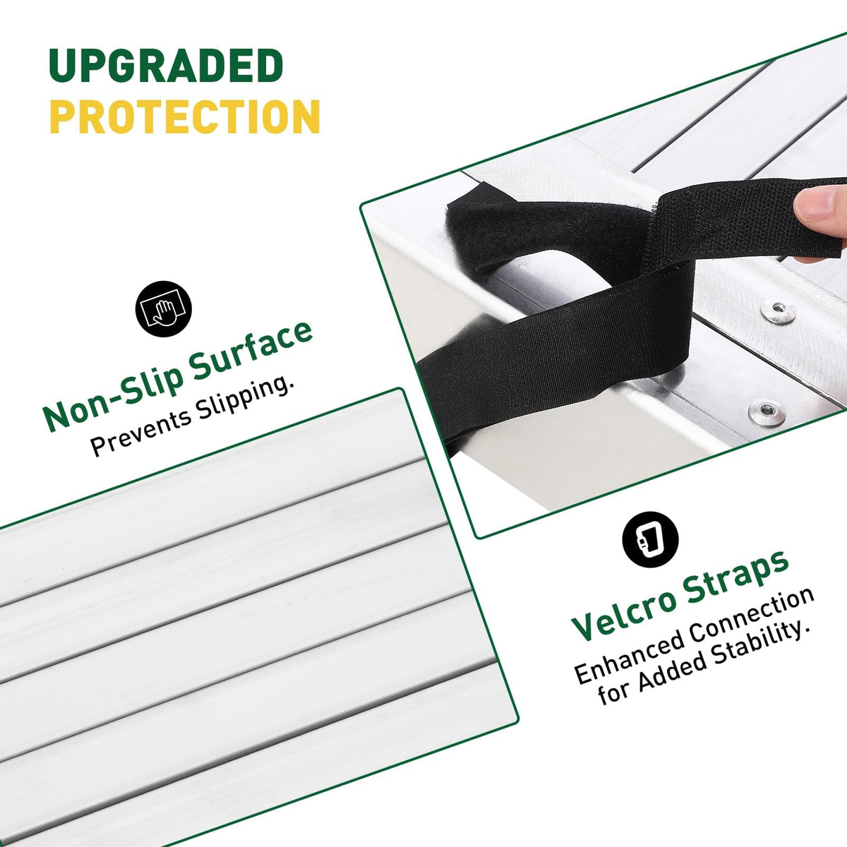 Telescoping Aluminum Work Plank Platform, 9-15 ft, 440 LB Capacity, Portable Adjustable Scaffold Plank with 12.5 in Wide Non Slip Surface for Painter Contractor