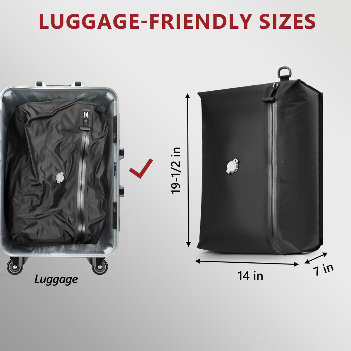 SUOCO Travel Pack Vacuum Kit, Vacuum Seal Bags for Clothing Travel with Cordless Pump, Carry-on Size Compression Packing Cubes for Luggage Suitcase Backpack, 4 Small
