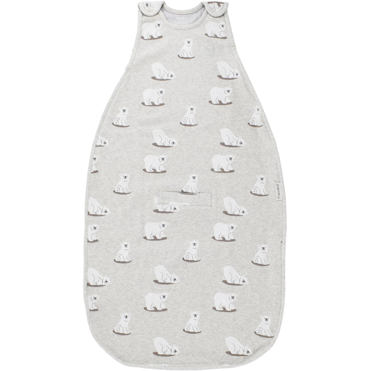 Woolino Merino Wool & Organic Cotton Baby Sleep Sack 2-24 Months – Ultimate 4-Season Baby Sleeping Bag, Universal Size Wearable Blanket, 2-Way Zipper & Adjustable Fit, Year-Round Use - Polar Bear