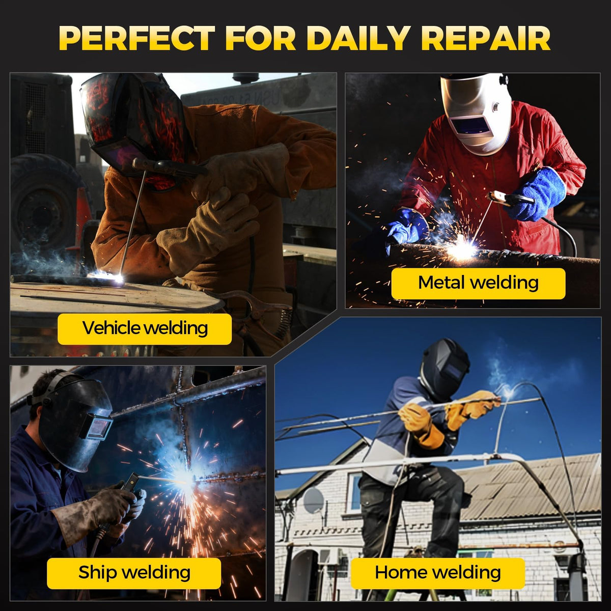 200A MIG Welder 110V/220V Dual Voltage 6 IN 1 MIG/Stick/Flux/Lift TIG Welder,Synergistic Control,LED Display,IGBT Portable Welding Machine for Steel Stainless Steel DIY & Fabrication
