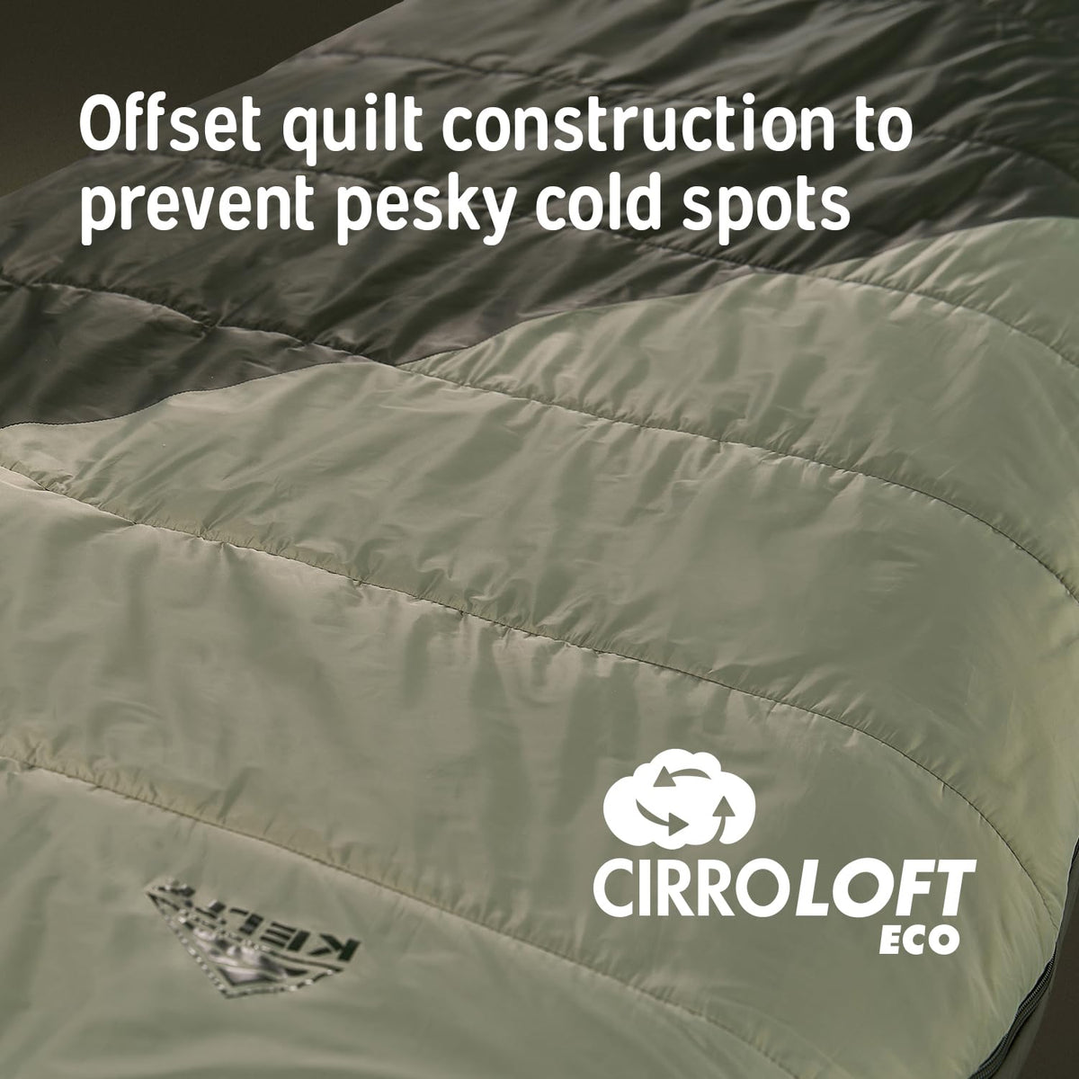Kelty Cosmic Synthetic Fill 40 Degree Backpacking Sleeping Bag with Compression Straps, Compact and Lightweight (Long (2025))