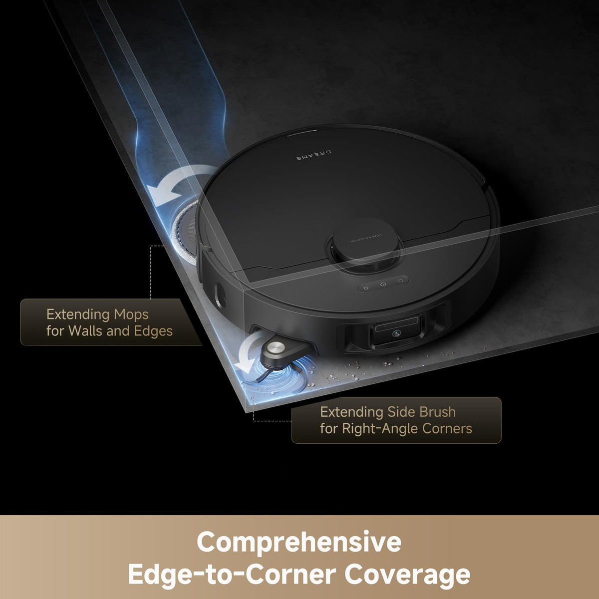DREAME L40s Ultra Robot Vacuum and Mop, Auto-Empty, Mop Self-Cleaning, 1,9000Pa Suction, 100% Detangling DuoBrush, Extending Mops and Side Brush, 40mm Obstacle Clearing, App & Voice Control (Black)