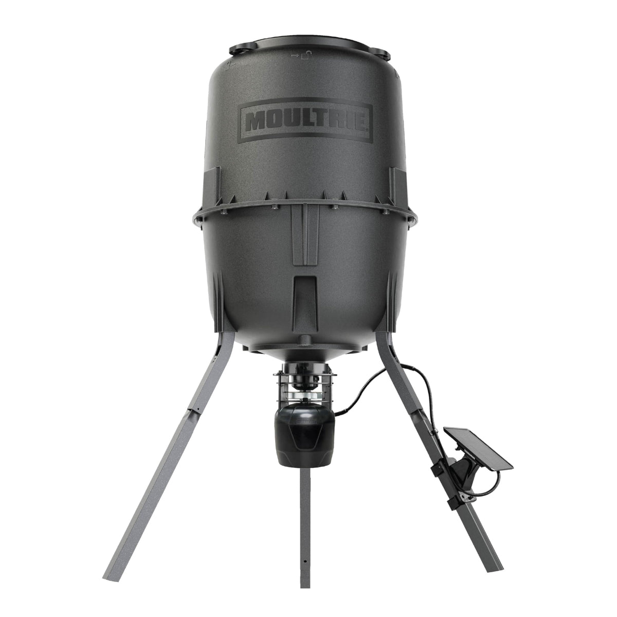 Moultrie Deer Feeder Connected - 250 lb Cellular Tripod Feeder - 6V Spincast, Feed Level Detector - Nationwide 4G LTE Auto-Connect - Cellular Monitoring and Programming