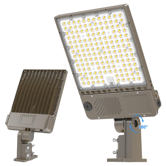ADUB LED Parking Lot Light, 360W 320W 240W, 54000LM, 3000K/4000K/5000K CCT, 0-10V dimmable ETL Listed, IP65 Rated, AC100-277V, with Adjustable arm & Slip-fit Mount for Parking/Area Lighting