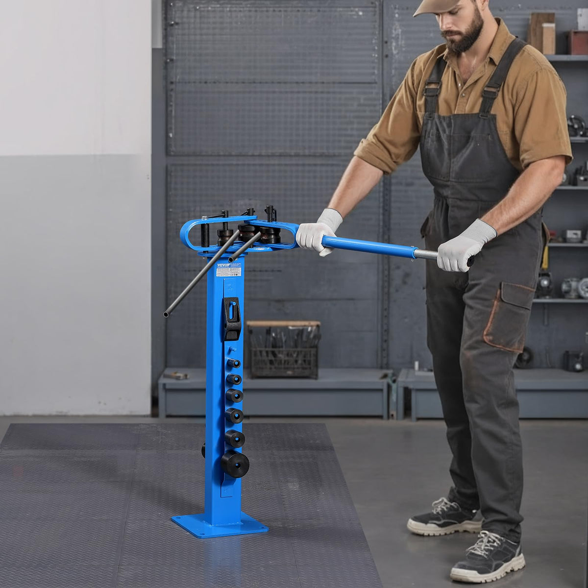 VEVOR Manual Bending Machine, Pipe Tube Bender with 14 Bending Dies, 200° Heavy-Duty Tube Bending Tool for Copper Aluminum Iron Pipes, Ideal for HVAC Air Conditioning Refrigerator Auto Repair