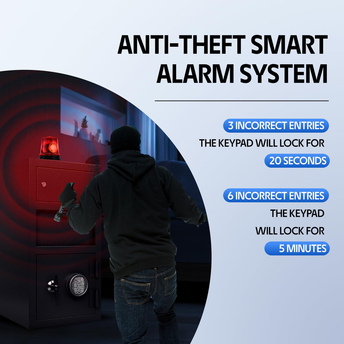 Drop Safe for Business Money Safes with Drop Slot 4.0 CUB Cash Depository Safes Box with Additional Locking Safe Anti-Fishing and Digital Combination for Home Office Hotel Restaurant Liquor Store