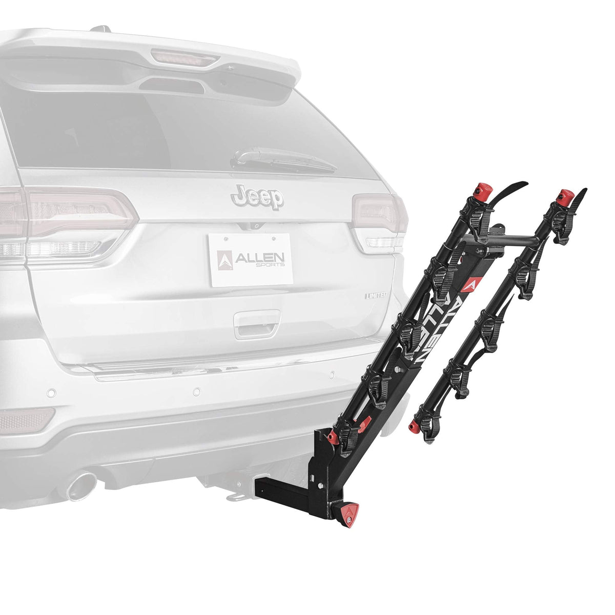 Allen Sports Deluxe+ Locking Quick Release 5-Bike Carrier for 2 in. Hitch, Model 850QR,Black
