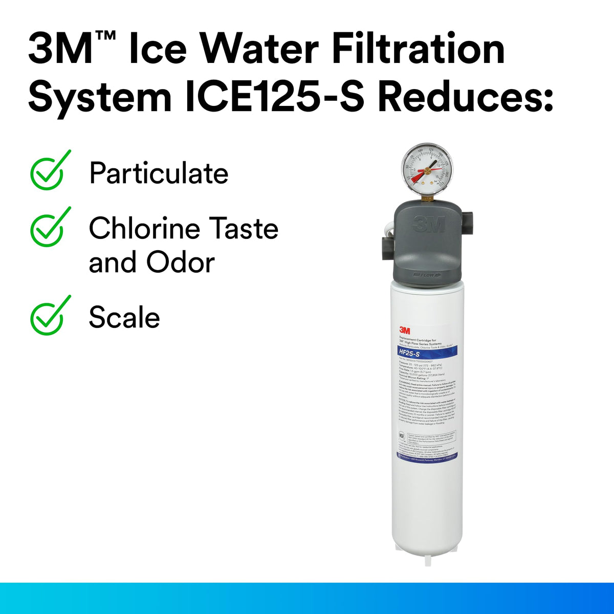 3M Water Filtration System for Commercial Ice Maker Machines ICE125-S