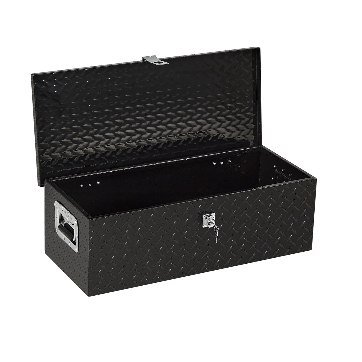 OUTLANE Heavy Duty Aluminum Underbody Truck Tool Box – 30x13x9.6 Inch Diamond Plate Lockable Storage Chest, Waterproof & Rust-Proof, Side Handles, for Pickup Truck Bed, RV, Trailer, Workshop, Garage