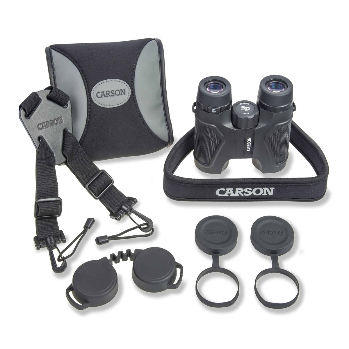 Carson 3D ED Series 8x32mm High Definition Compact and Waterproof Binoculars with ED Glass, Black (TD-832ED)