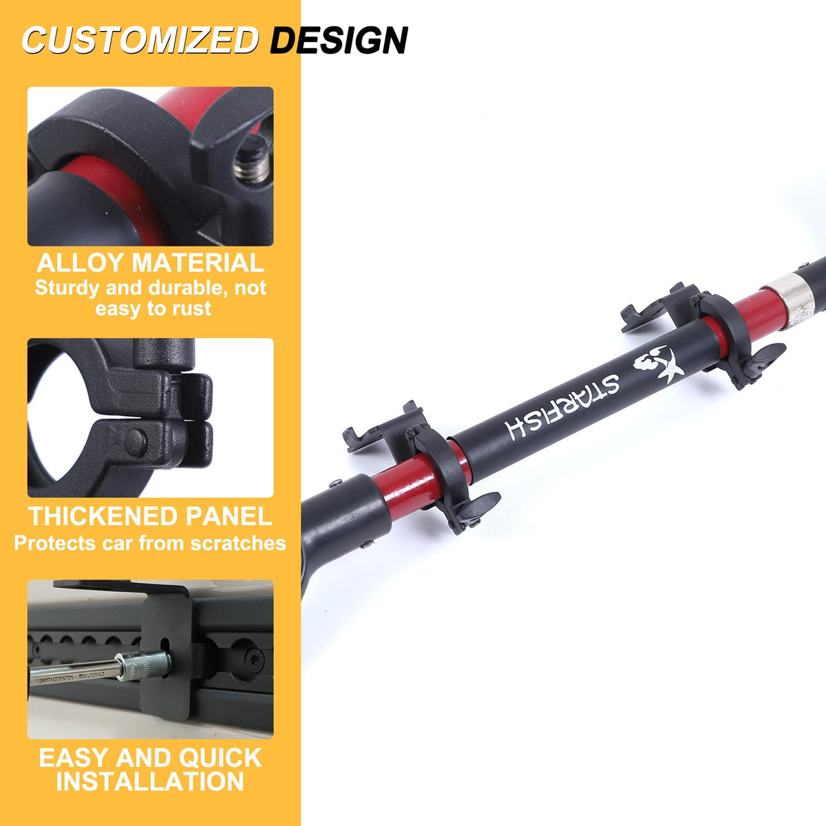 Hudiriy Car Body Side Expansion Rails Shovel Mounts Compatible with Ineos Grenadier 2020 -2025， 2 Pcs Shovel Holder Modular Quick Release Axe Holder Mount Kit External Accessories