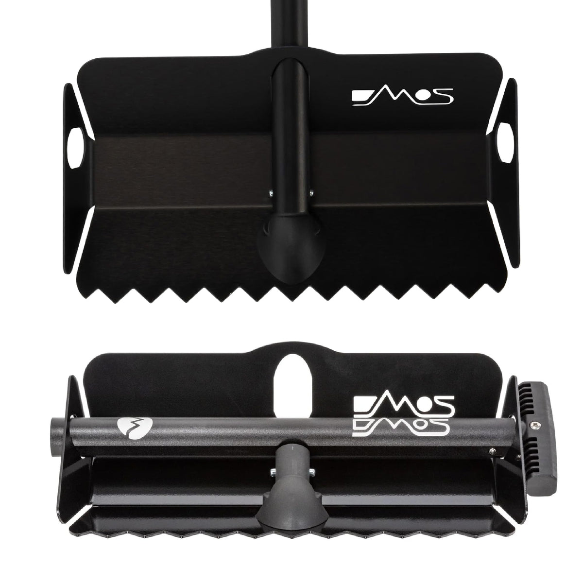 DMOS Stealth Shovel - Lightweight, Heavy-Duty Aluminum Sand & Snow Shovel with Extendable & Collapsible Handle for Camping, Overlanding, Survival, & Off-Road Use - Blackout - Regular