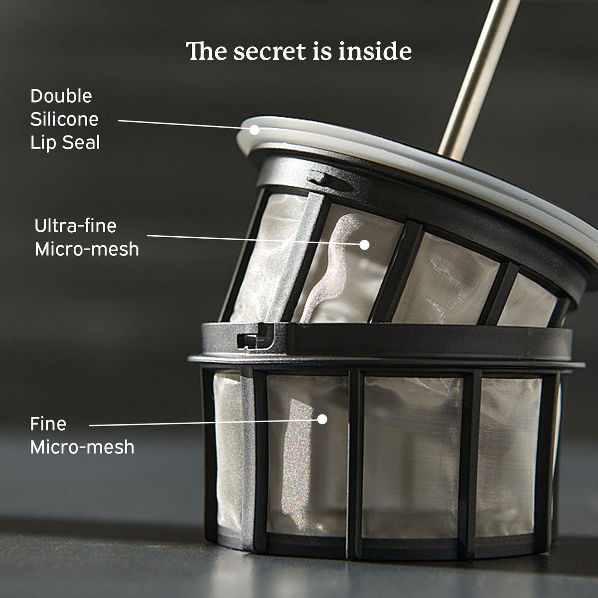 ESPRO - P7 French Press - Double Walled Stainless Steel Insulated Coffee and Tea Maker with Micro-Filter (Polished Stainless Steel, 18 Oz) Coffee Paper Filters (100 Count)