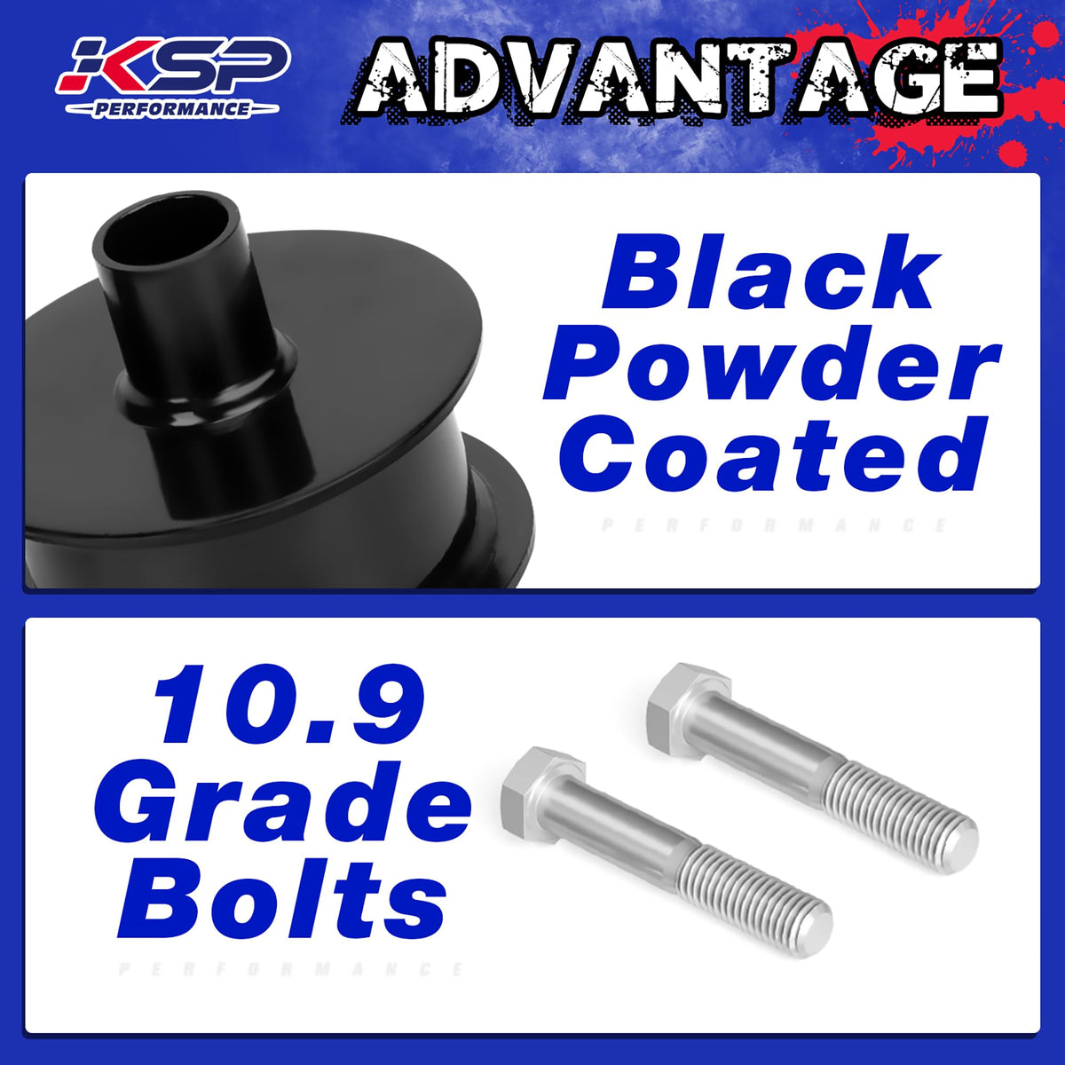 KSP 3"Front and 3"Rear Full Suspension Lift Kits with Shock Extenders fit for 2007-2018 Wrangler JK 2WD 4WD, Such as Editions Rubicon/Unlimited/Sahara/Sports and More（Black)