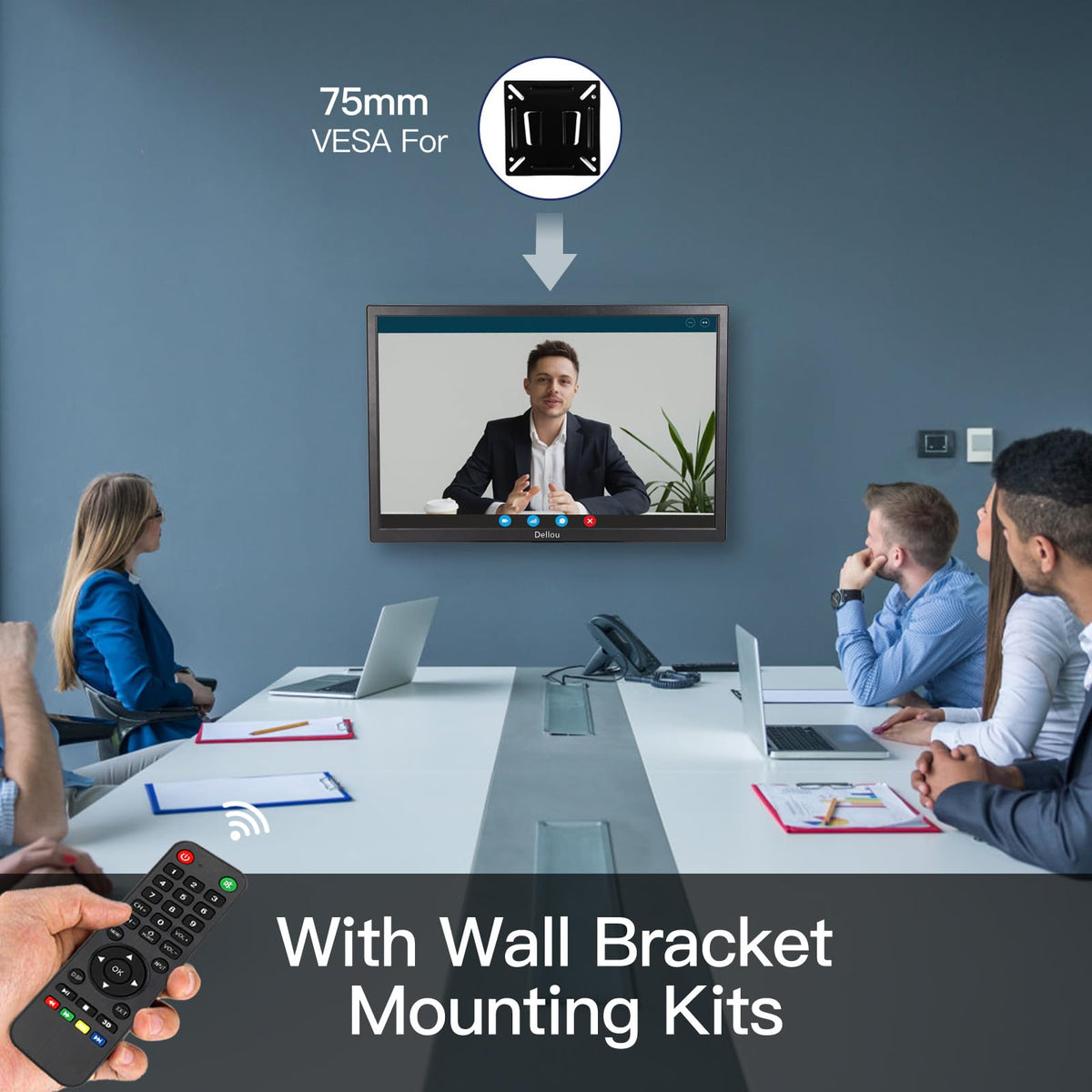 22inch Touch Screen Monitoring Surveillance LCD Display Security Camera Monitor CCTV Screen Multifunctional Interface HDMI, AV, BNC, VGA, USB, PC Input Computer Monitor 1920x1080 Full HD Resolution