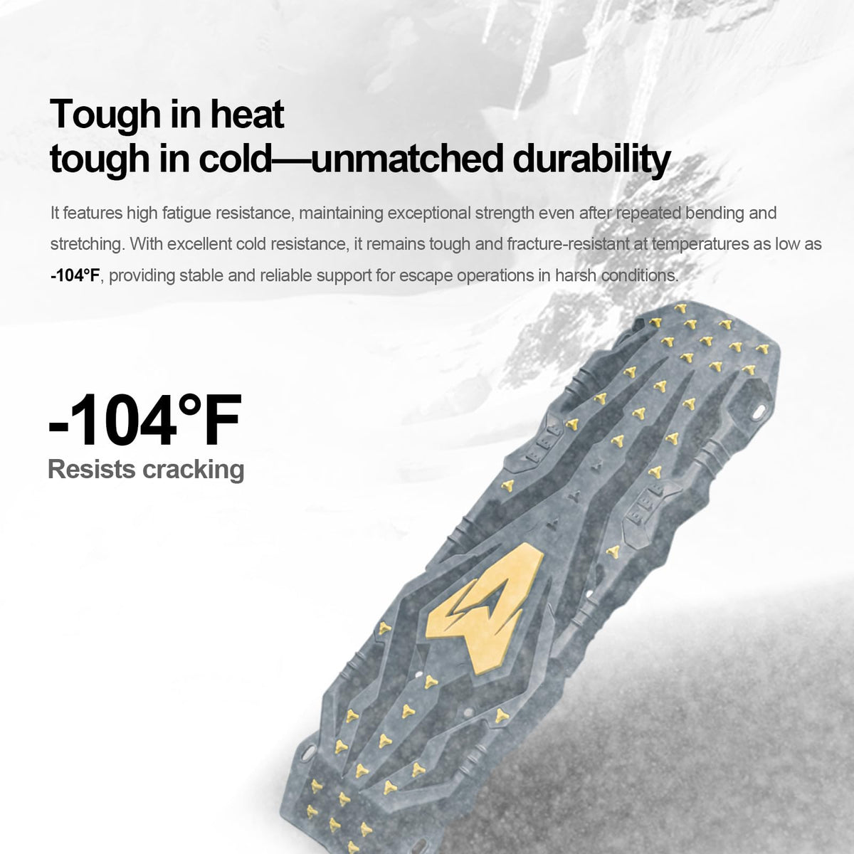 Heavy Duty Off-Road Traction & Recovery Boards | 10T Load | PA6 Nylon Mats | Dual Color Injection | 10 Mounting Holes | Mechanical Structure | Essential Recovery Gear | Sand Mud Snow