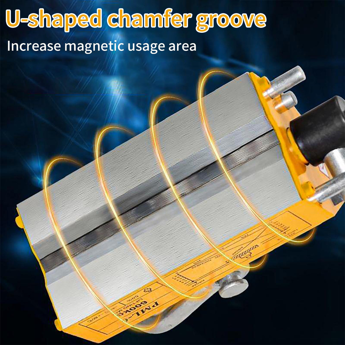 660 lb/300kg Magnetic Lifter, Permanent Magnetic Lifter with Release, for Lifting Plate Steel, Board, Used in Shop Crane, Hoist, Board