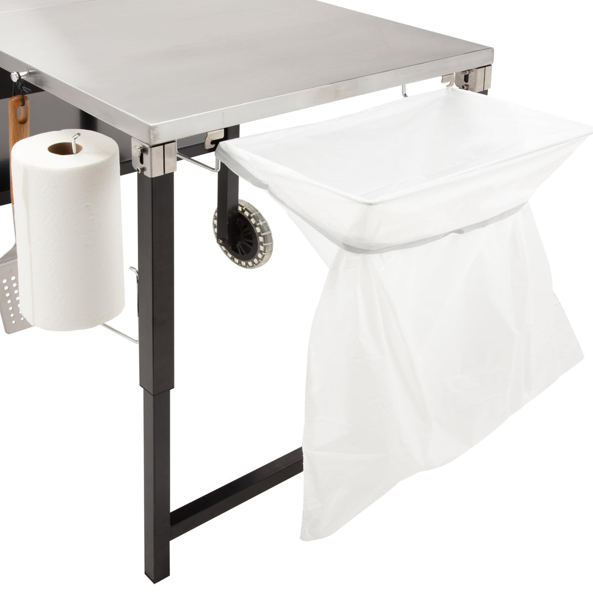 Cuisinart Prep ‘n Cook Outdoor Table and Grill Stand, Stainless Steel Folding Table with Wheels, 48” x 24” Prep Station for Home BBQ, Tailgates, Cookouts