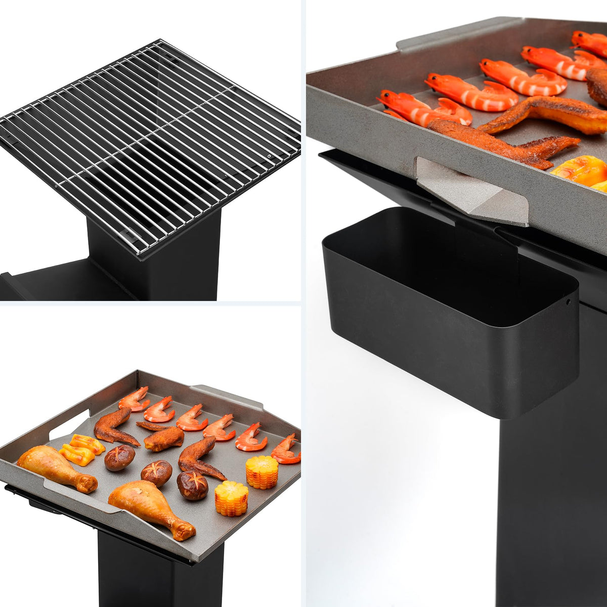 Stanbroil 3 in 1 Rocket Stoves with Grill Rack, Griddle and Pot Cooking Stand, Heavy Duty Wood Burning Stoves for Cooking, Camping wood Stove Kit for Off-Grid Supply, Outdoor Grilling Event
