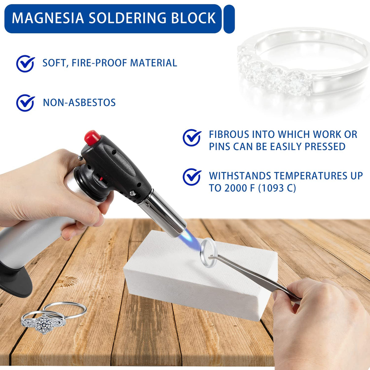 Standard Jewelry Soldering Kit with Silver Solder Wire & Butane Torch Kit for Jewelry Making Project & DIY Projects