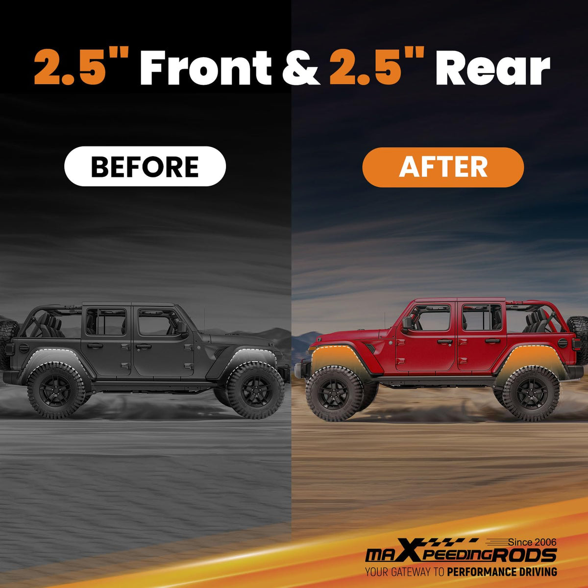 maXpeedingrods 2.5” Front & Rear Lift Leveling kit for Toyota Tundra 2022-2024