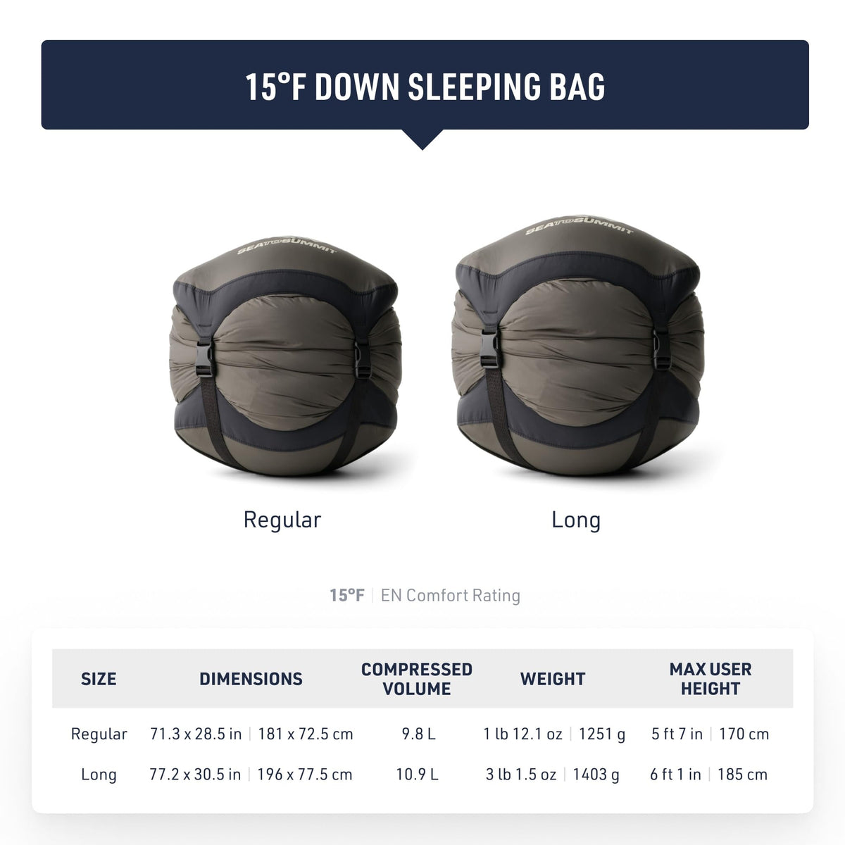 Sea to Summit Ascent Women's Down Sleeping Bag, 15-Degree, Regular