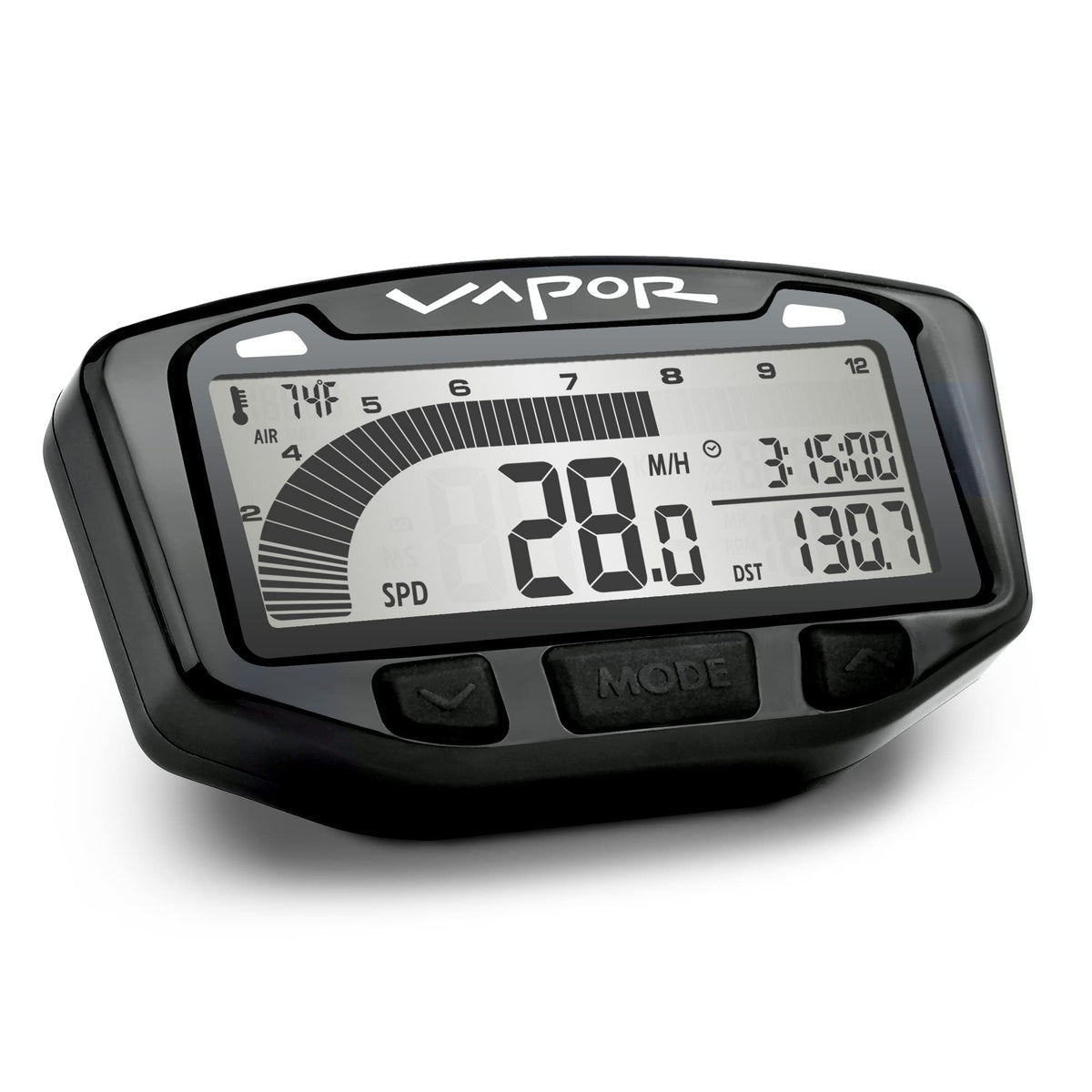 Trail Tech 752-114 Vapor Digital Speedometer Tachometer Gauge Kit, 2000-2019 Polaris Sportsman Ranger RZR ACE