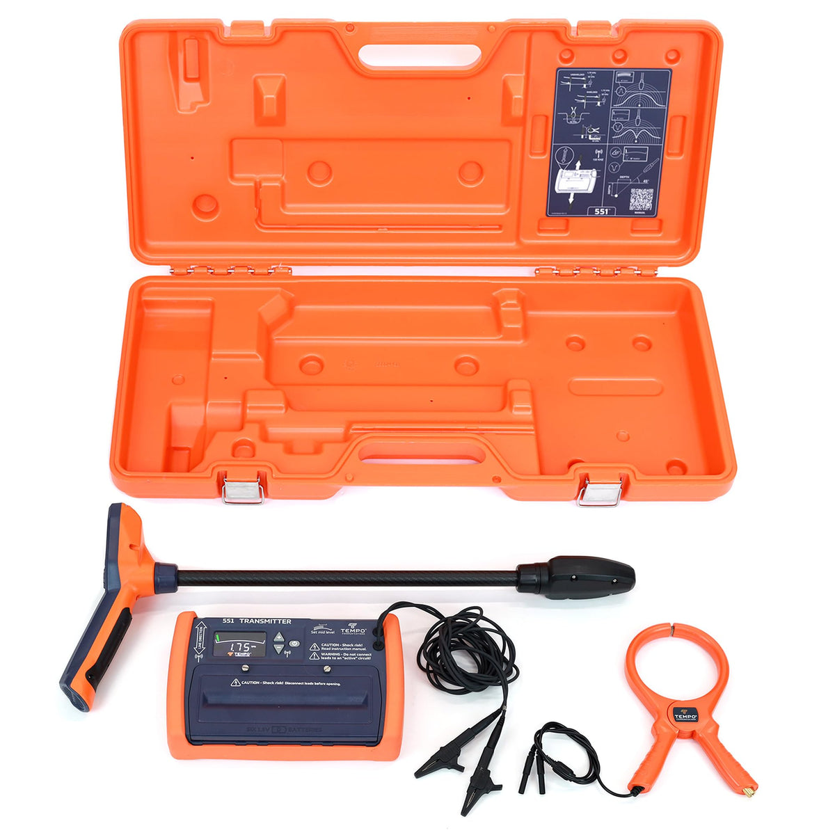 TEMPO 551 Advanced Underground Utility Locator, IP54-rated Underground Wire Locator, Buried Wire Locator, Dual-Frequency Underground Wire Tracer