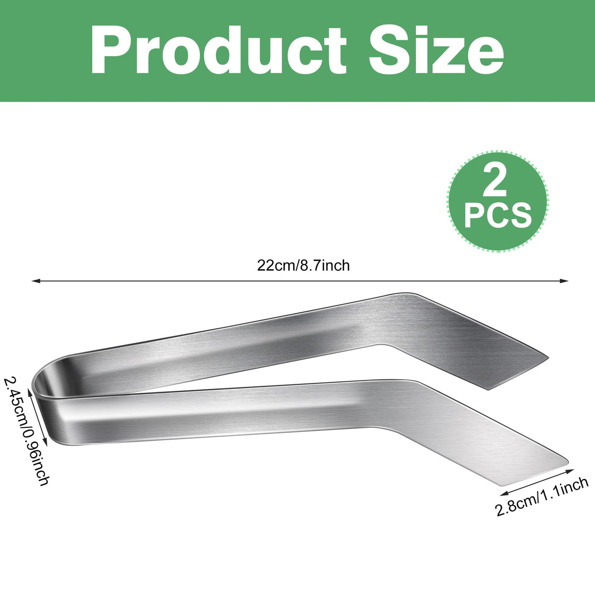 2 Pcs Seedling Transplant Tongs- 8.7 Inch Stainless Steel Gardening Plants Transplant Tongs- Seedling Remove Transplant Pliers for Reducing Root Damage