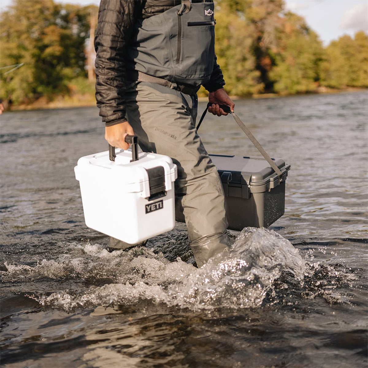YETI LoadOut 15 GoBox Divided Waterproof Cargo Case, Dry Box, Camera Case, Fishing Tackle Box, King Crab