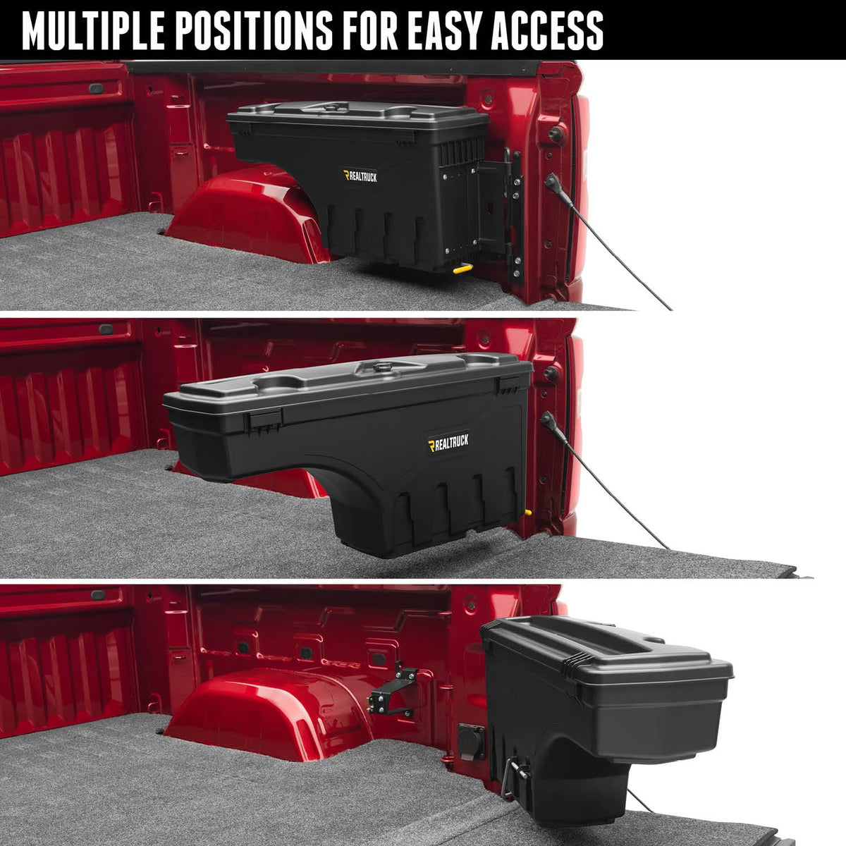 RealTruck UnderCover SwingCase Truck Bed Storage Box | SC105D | Fits 2020-2025 Chevy/GMC Silverado/Sierra 2500/3500HD Drivers Side (Will not fit with MultiPro Tailgate)