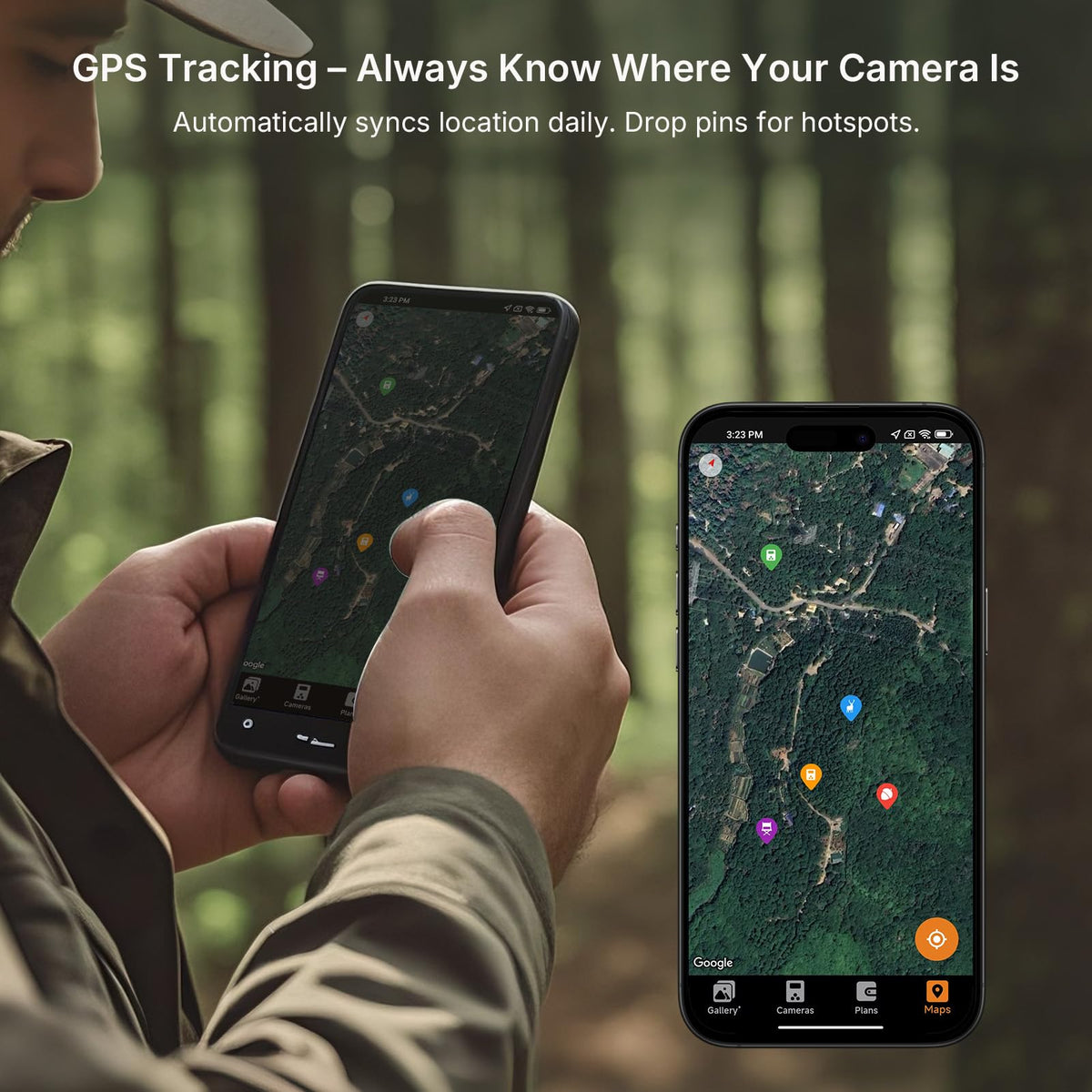 GardePro X66 Pro 2-Pack Cellular Trail Cameras (Non-WiFi), Rechargeable Battery, Live View, Instant Alerts, Shared Data Plan, Built-in GPS, Motion Activiated