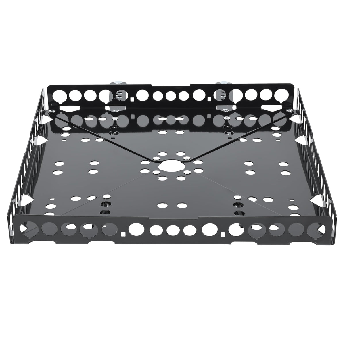 ALMULOO RV Heavy Duty Bumper-Mounted Cargo Carrier and Generator Carrier Tray Assembly with 200 LB Load Rating for Campers Trailers 15 LB Weight
