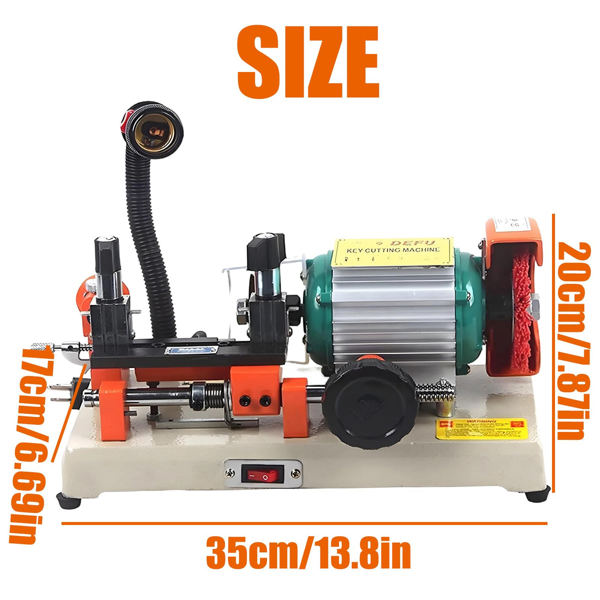 Cutting Machine, Horizontal Cutter Cutting Machine with Brush Cutter, Professional Commercial Keys Cut for Cutting Metal Objects Hardware Stores