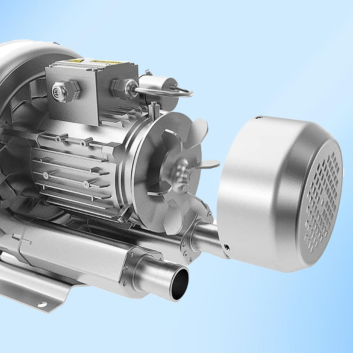 2HP Regenerative Blower 110-120V | 1.75 KW 150 CFM High-Pressure Industrial Vacuum Pump for Air Blowing Sewage Aeration Aquarium Fish Pond, Replace# 2LG510-7AA21 2LG5107AA21