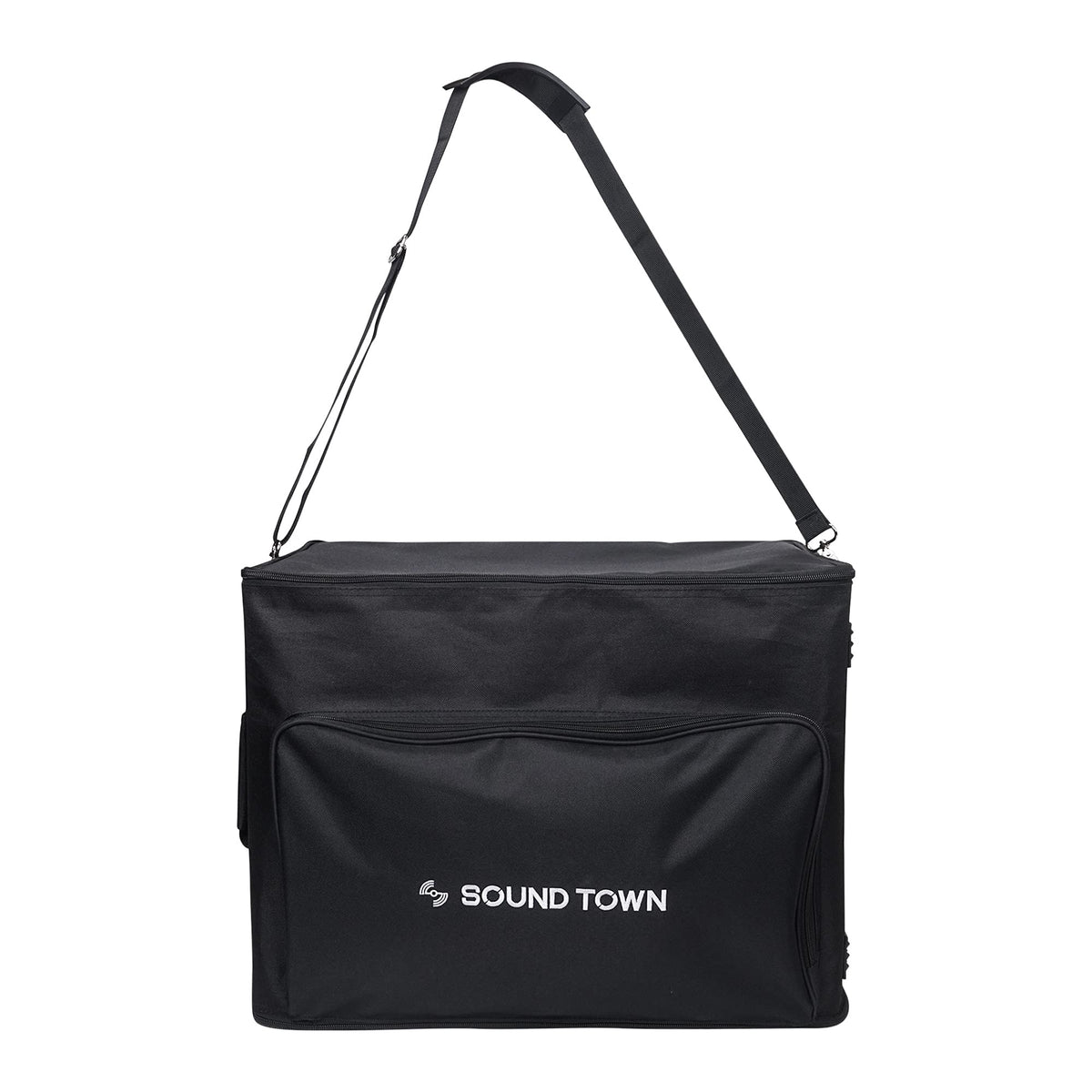 Sound Town Portable 6U Rack Bag, Soft Rack Case with 14" Rackable Depth, Plywood Rack Frame, Shoulder Strap, Accessory Pocket (STRB-616B)