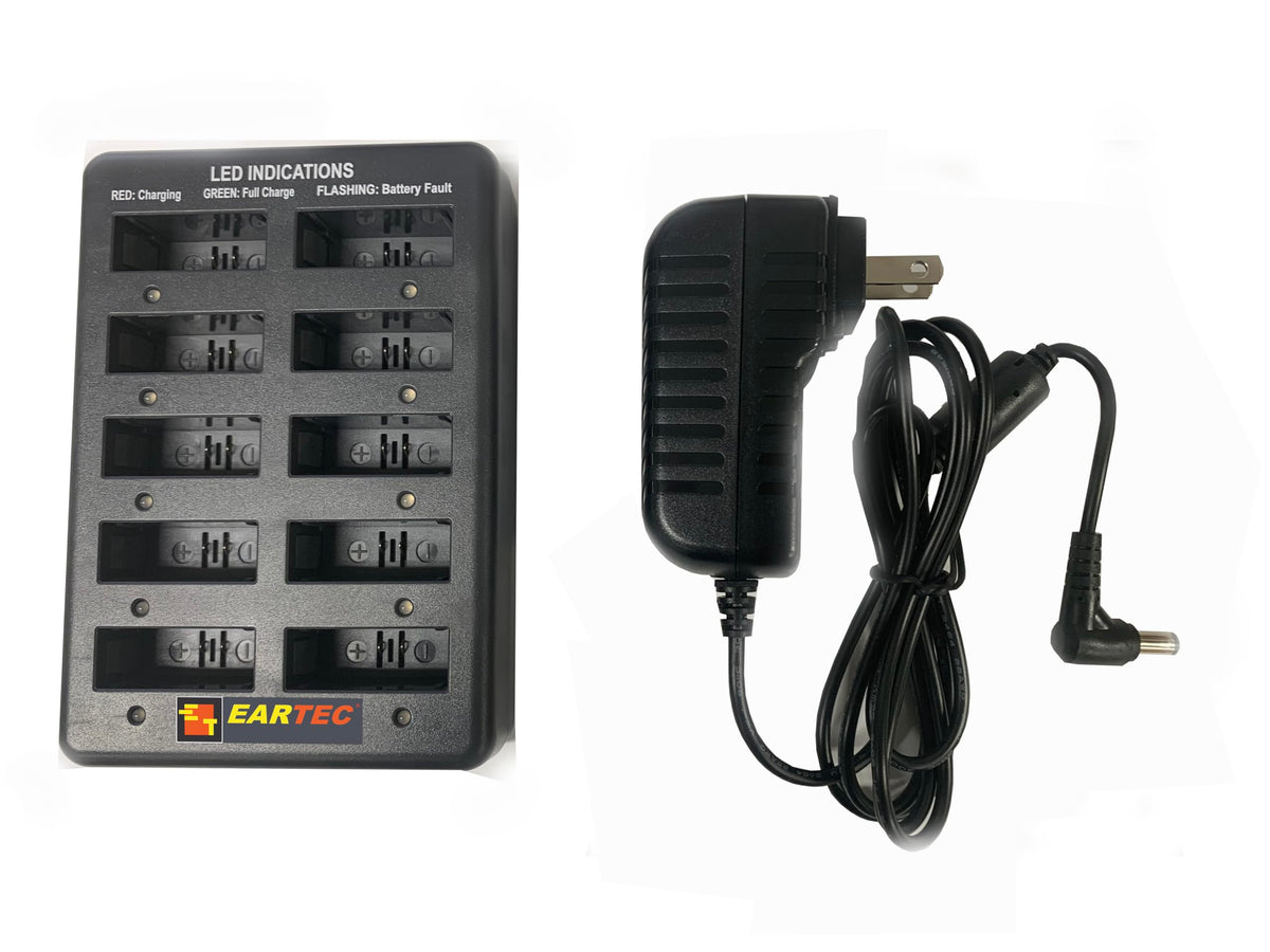 EARTEC HUB8D Ultralite-HD 8 Person Full Duplex Wireless Intercom Headset Communication System, Dual Ear Headsets, Up to 1000ft Range, U.S. Company