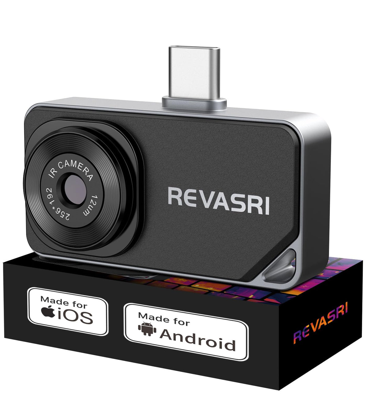 REVASRI Thermal Camera for iOS and Android, 512×384 Super IR Resolution Thermal Imaging Camera, -4℉ to 842℉ Temp Range, Compatible with USB-C iOS & Android Device