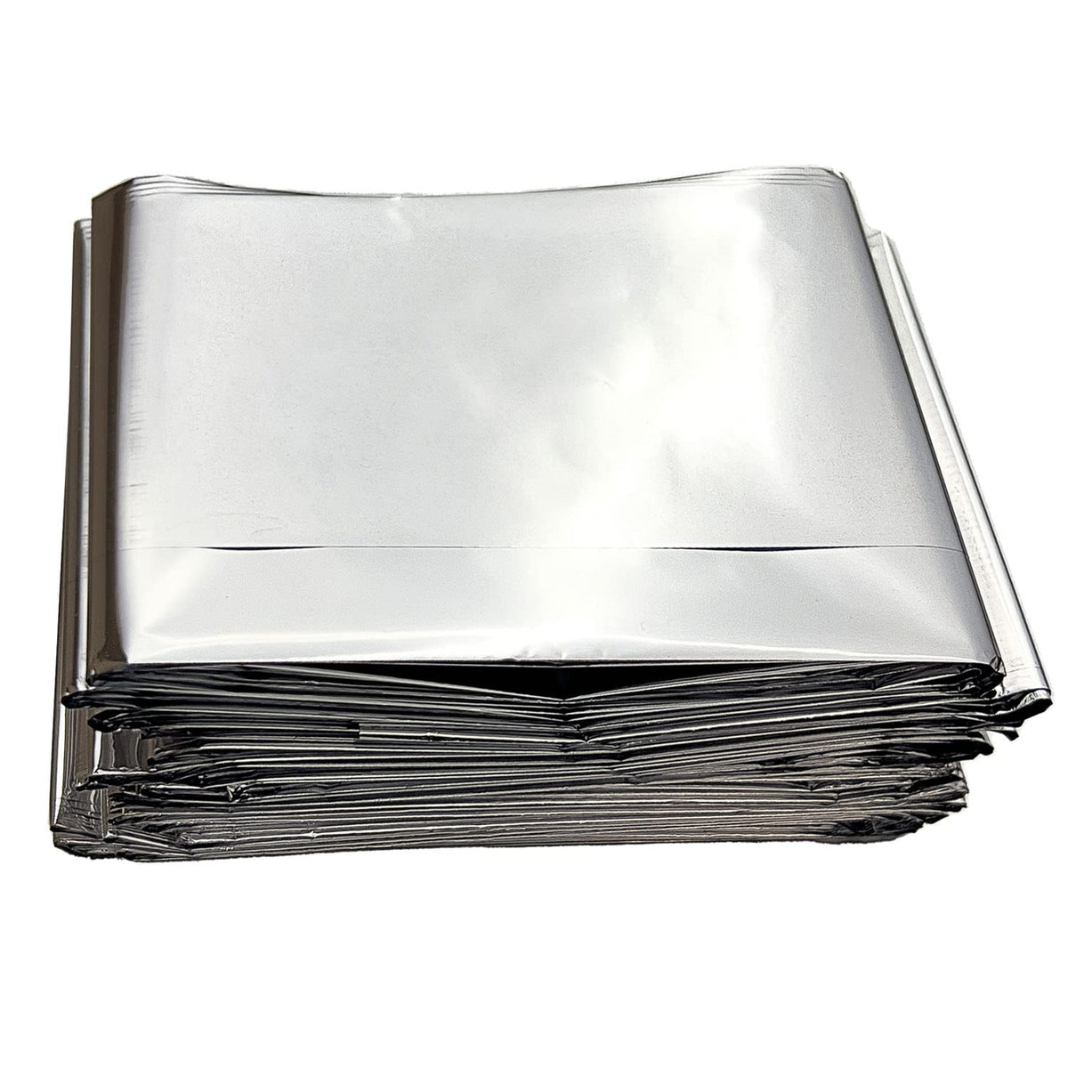 NOVAMEDIC Emergency Mylar Foil Thermal Blankets - Pack of 200, 84"x52", Individually Wrapped, Waterproof Survival Blanket for Camping, Outdoors, First Aid Kit & Travel, Lightweight & Compact, Silver