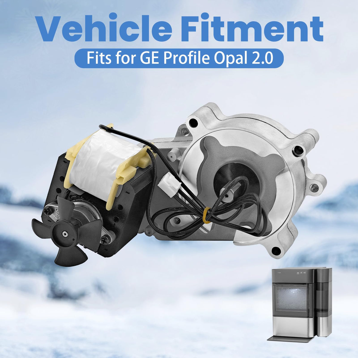 LUFT MEISTER Ice Maker Gear Box Assy AC Motor Condenser Fan Fit for GE Profile Opal 2.0, XPIO13SCSS XPIO23SCSS