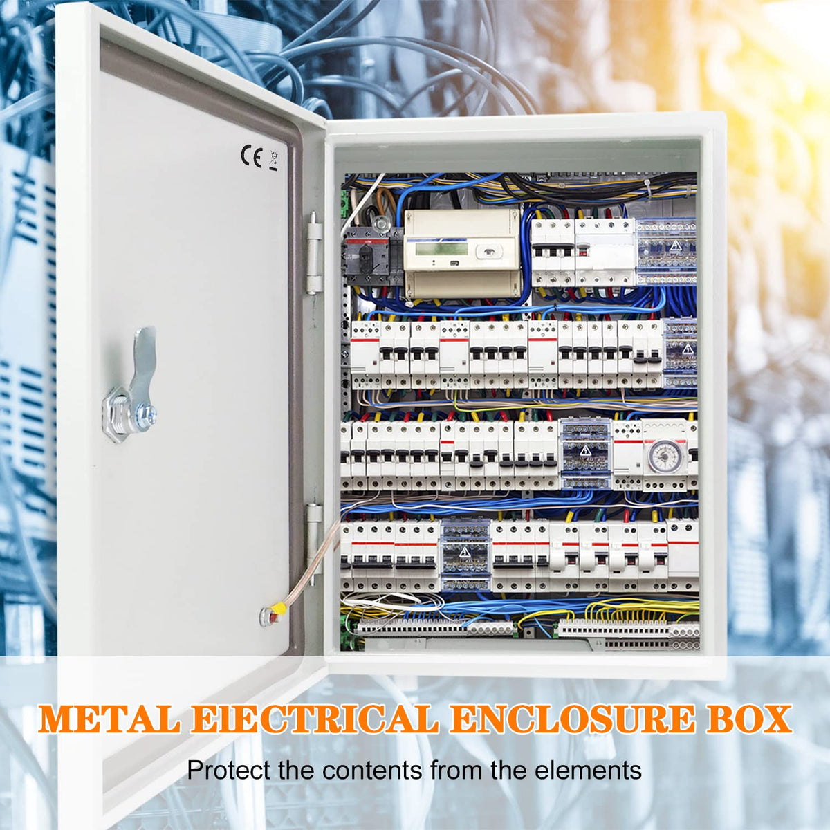 Kinchoix Outdoor Electrical Box 20 x 16 x 8'' Nema 4X Enclosure Weatherproof Electrical Junction Box Waterproof Electrical Enclosure Lockable Junction Box