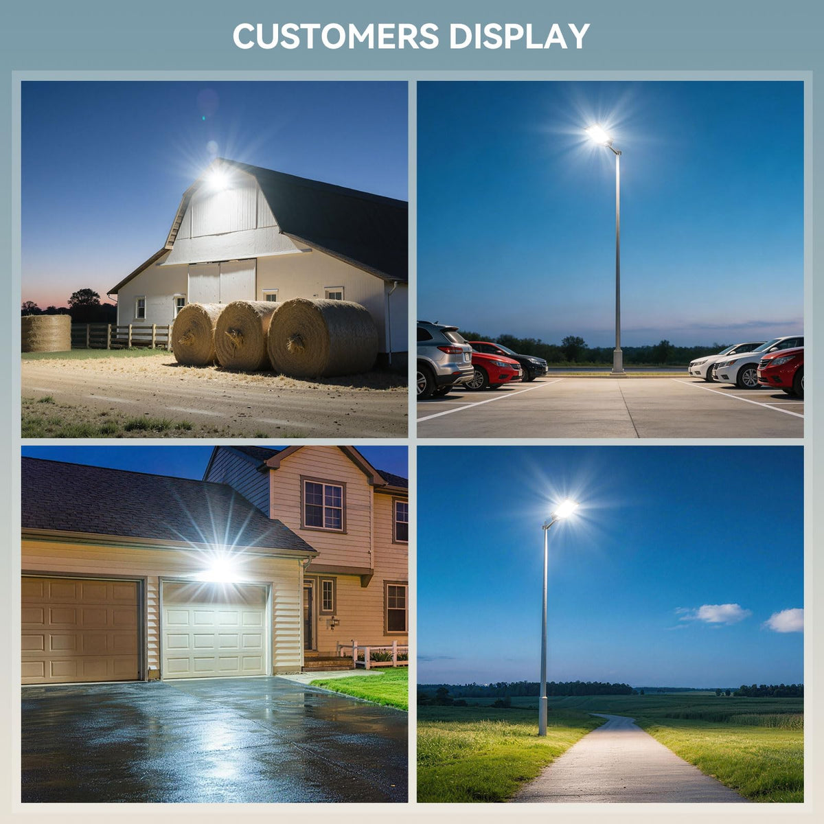 VOOJOY 8000W Solar Street Lights Outdoor Waterproof, Dusk to Dawn Solar Lights Outdoor, LED Flood Security Light with Motion Sensor and Remote Control for Yard, Parking Lot, Garage, Street, 3 Pack