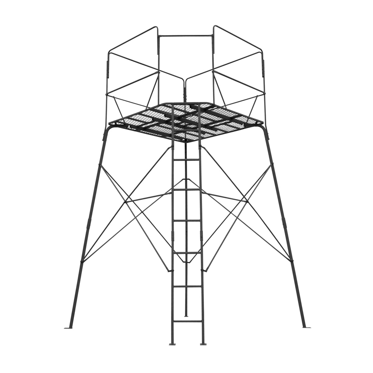 Rivers Edge® 12’ Shooting Platform, Oversized Platform, Adjustable Shooting Rail, Powder-Coated Steel, Unmatched Stability, RE402T