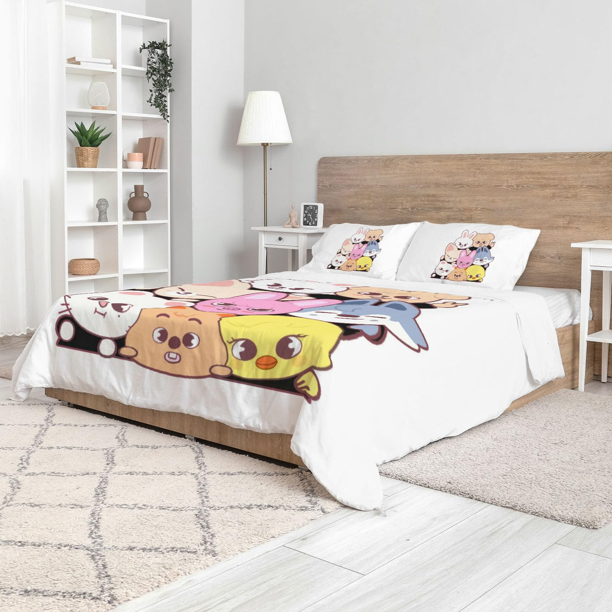 Allenjoy Twin Size Group Comforter Set Youth Soundwave Bed Bedding Sets Bedroom Decor with 1 Pillowcase SC00049-005